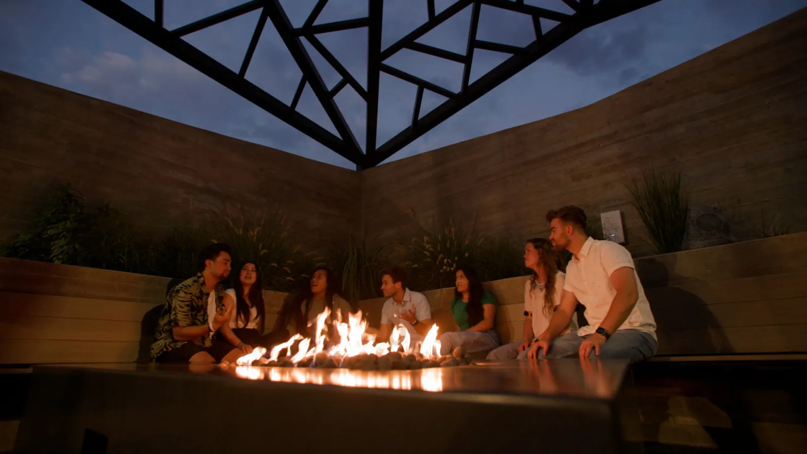 STAND-IN BRANDON TO VET — Embold fire pit (the only HD photo currently in the library — the iconic fractal canopy that's the page's signature feature has zero coverage and needs original photography)